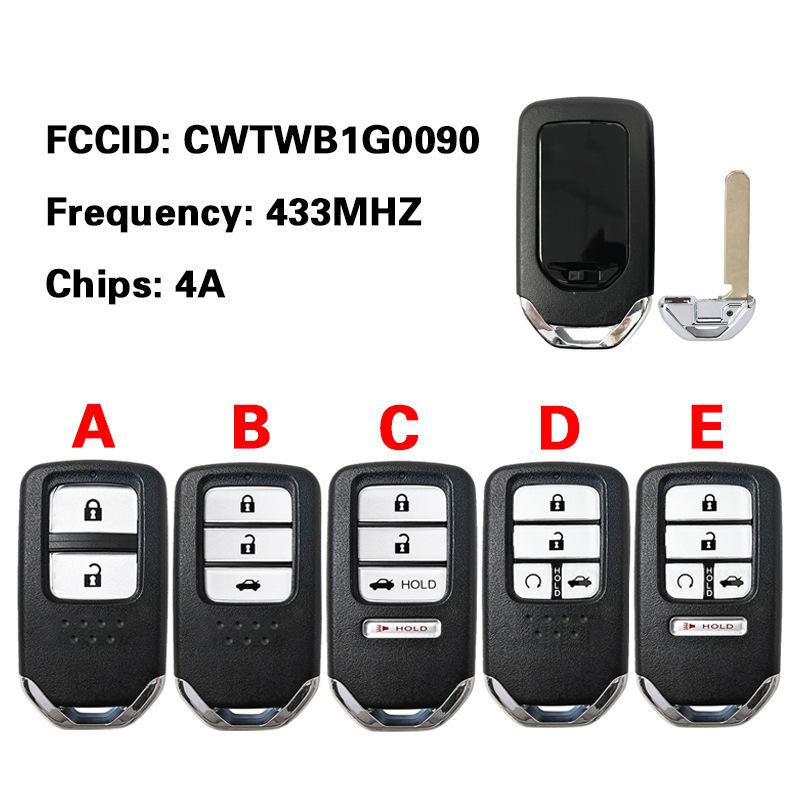 Compatible Key Shell for Honda BTCRV, Civic, XRV, Accord, Binzhi, Lingpai, Jade Smart Keys