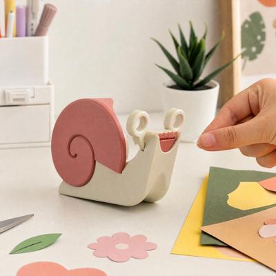 3D tištěný držák na lepicí pásku šnek, Univerzální držák na balicí pásku, Dekorativní nástroje na řezání pásky pro domácnost, kancelář, školu