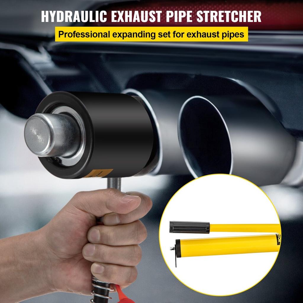 Hydraulic Exhaust Pipe Expander, 1-5/8" to 4-1/4" size, 10 T Manual Hydraulic Pipe Stretcher w/4 Dies and 2 Storing Case for Copper, Aluminum Tubes in
