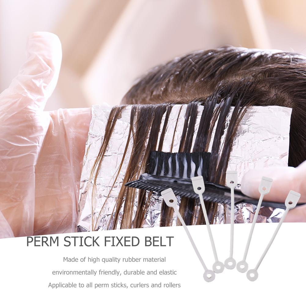 50pcs Hair Curler Rods Professional Rubber Hair Shaping Bands Replacement Elastic Styling Tools for Hair Salon