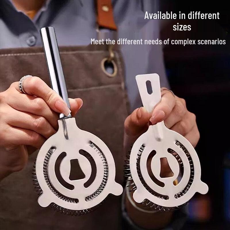 HPMILY Food-Grade Stainless Steel Cocktail Ice Strainer