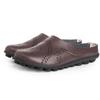 Women Slippers Spring Summer Casual Leather Low Cut Flat Peas Toe Mother