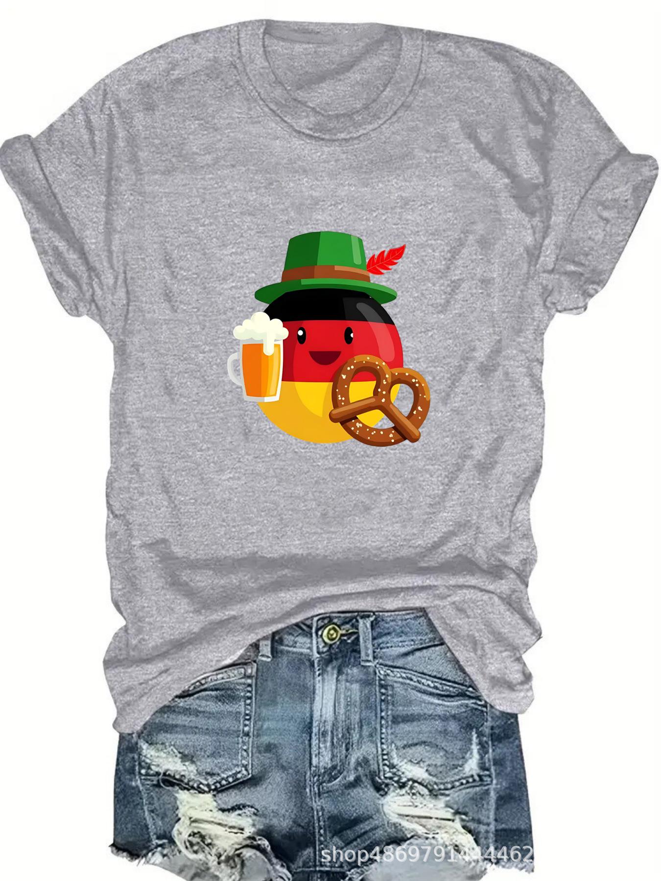 

Women s Fashion Round Neck T-Shirt for Cross-Border Trade L светло-серый