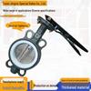 Stainless Steel Manual Butterfly Valve with Double Clamp, Rubber Soft Seal, Turbine Handle, Vertical Wafer Type for Water Treatment