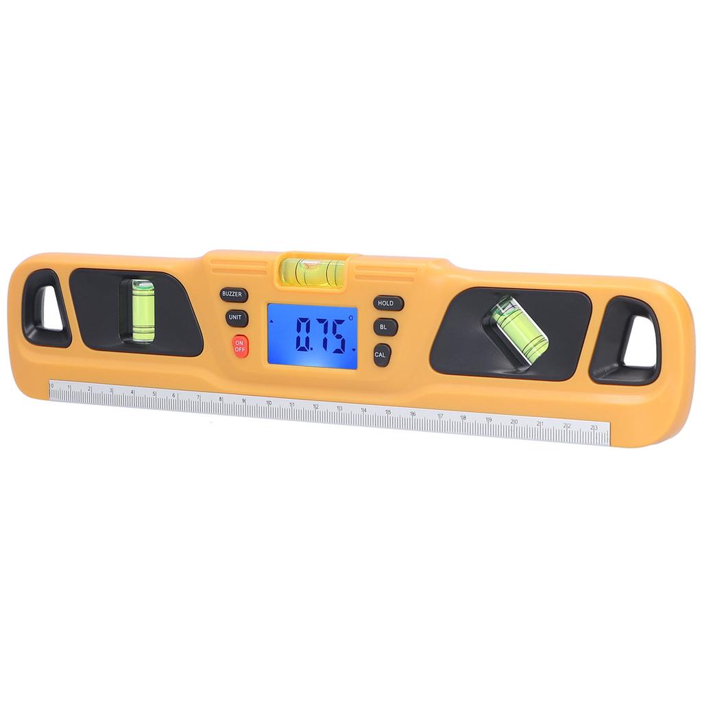 High Accuracy Magnetic Spirit Level Levelling Instrument Mini Digital Protractor for Home Decoration Garden WorkOrange
