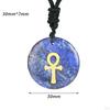 30mm Diameter Round Necklace Pendant Ancient Egyptian Ankh Cross Fashion Jewelry Talisman