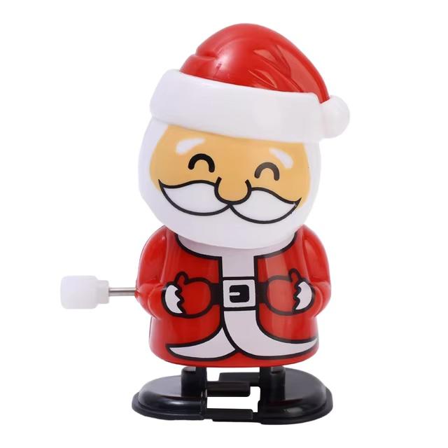 Christmas Wind-up Jumping Toy Santa Claus Elk Snowman Shaped Doll for Kids Gift Festival New Year Party Birthday Xmas Decor Prop