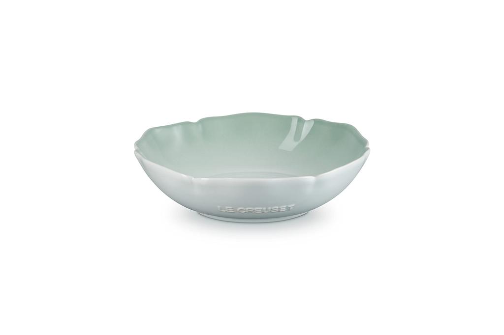 Le Creuset Frill Water Elegant and Japanese Dish, Green, Frill, Heat-Resistant, Microwave- Oven-Safe [Official Product]