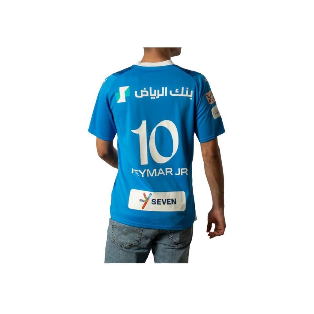 Puma Al Hilal Domowa Koszulka Piłkarska Replika Neymara Jr z Nadrukiem Literowym i Dekoltem w Serek Męska Góra Ignite-Blue 780045-01