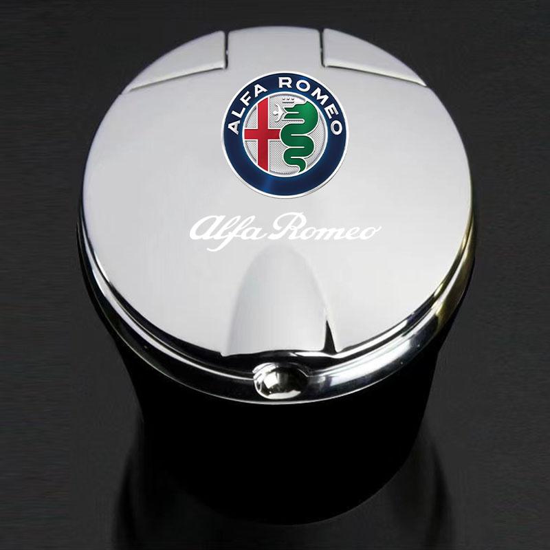 Car Ashtray with Led Light with Cover Inside The Multi-function For Alfa Romeo giulietta 159 mito giulia stelvio 147 AccessoriesZZ8