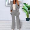 Women's Pants Suit Set Dressy One Button Long Sleeve Blazer And Pants