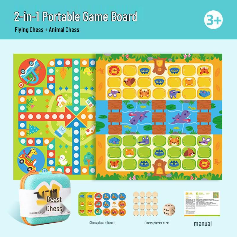 KedaYa 5-in-1 Portable Camping Children s Educational Board Game