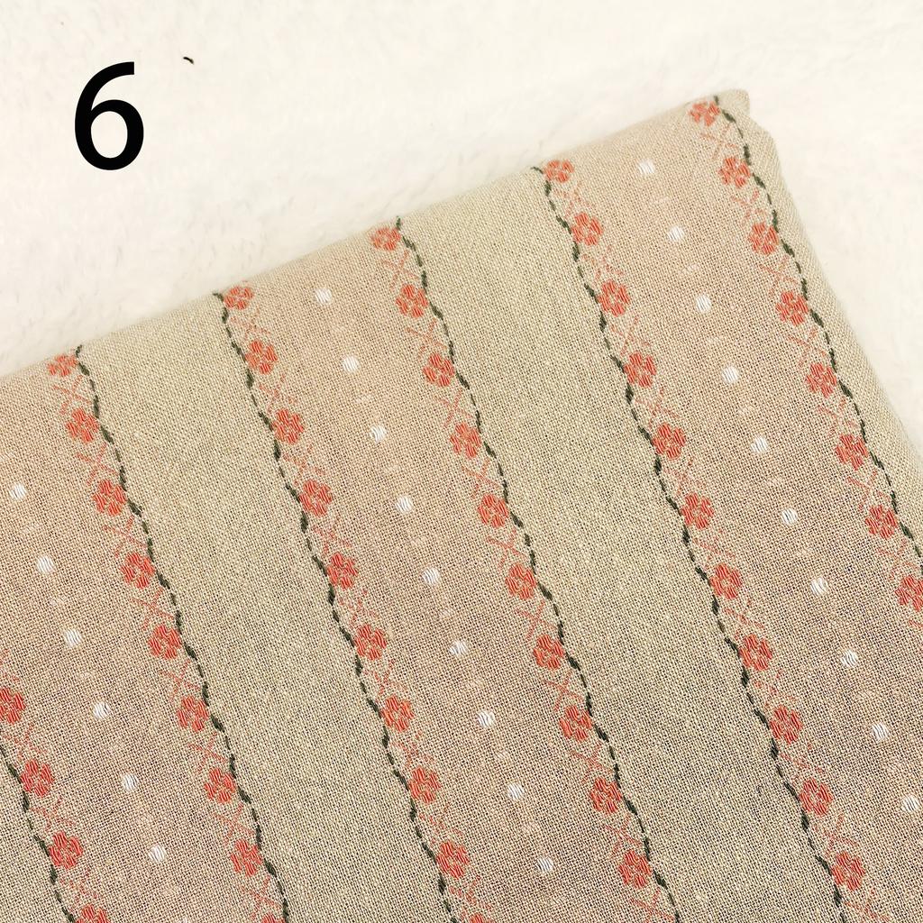 Bargain price Japanese Yarn-dyed Fabric DIY Handmade Bag Doll Quilting Craft Patchwork Fabric 100% Cotton Sewing Cloth 50*70CM
