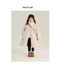 Girls' Long Faux Fur Winter Coat – Thick Plush Mink Velvet Lining