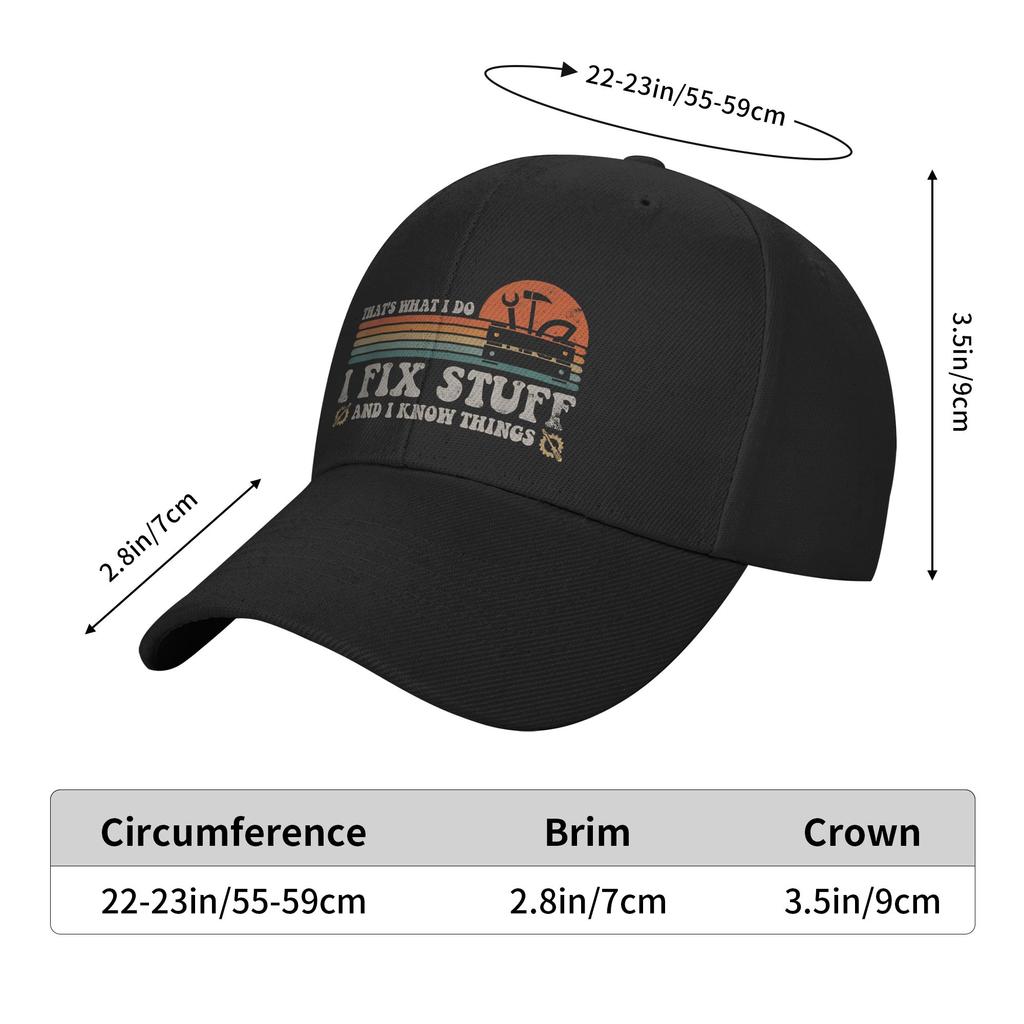 That's What I Do I Fix Stuff And I Know Things Sun Baseball Cap Spring Unisex Men Trucker Hat Hot Sale Sports Baseball Caps