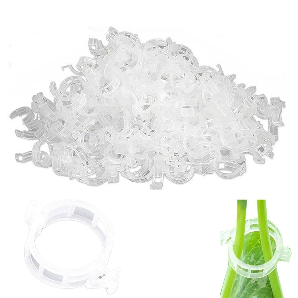 50PCS Heavy-Duty Plant Support Clips for Garden Vines | Adjustable Trellis Tomato Clips for Cucumbers Grapes & Melons