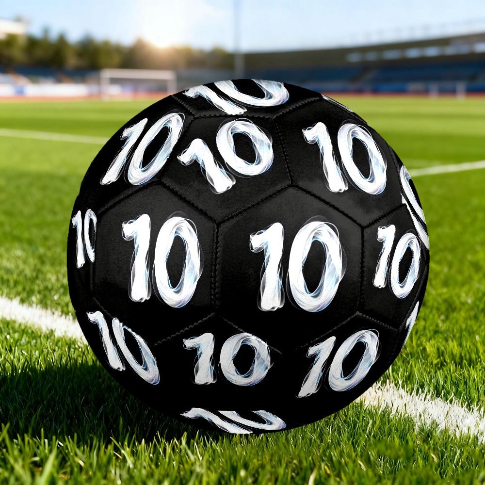 1pc Number Ten Smoke Size 5 Soccer Ball Professional Match Training Football Indoor &Outdoor Sports Ball Lightweight Durable c6550