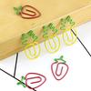 10Pcs Funny Fruit Shaped Bookmarks Clip for Office School Stationery Use Adorable Paper Clip Assorted Shape Paperclips