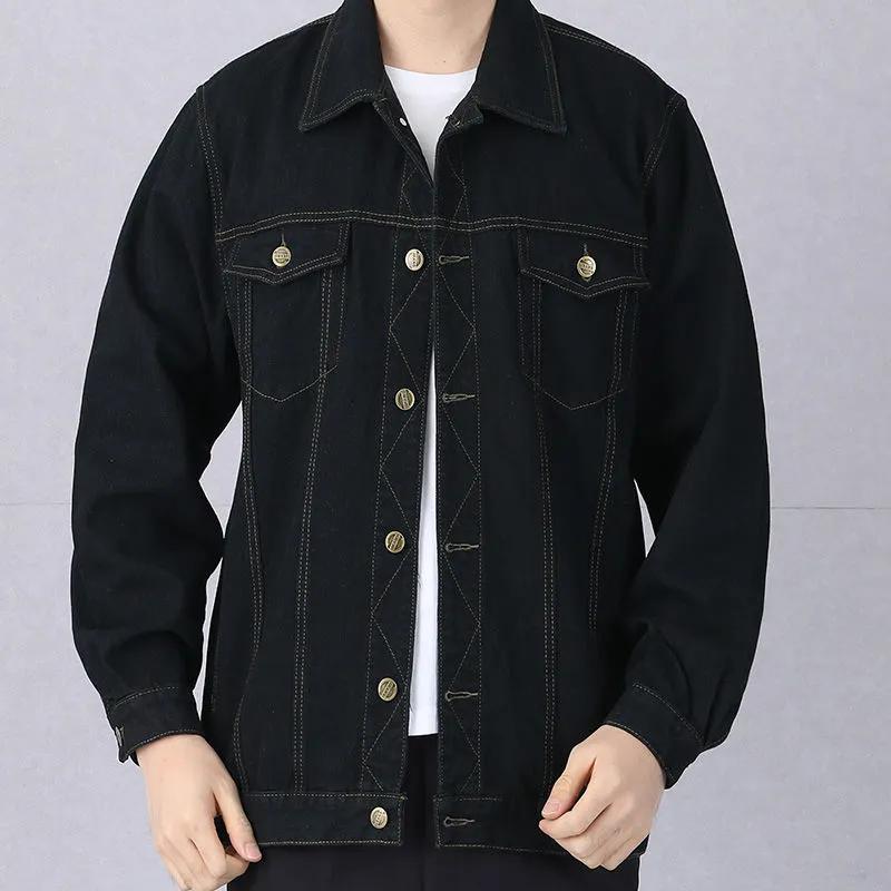 Casual Denim Jacket for Men Spring Fashion Trendy Working Clothes Men's Wear