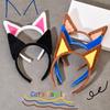 Merroyal Blue Cat Ears Headband Boy Girls Halloween Accessory Cat Costume