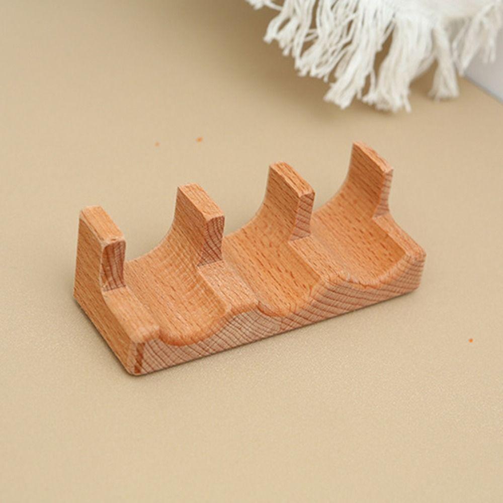 1/2/3/4/5 Slots Wooden Sushi Rack Japanese Style Multi Purpose Sushi Serving Tray U-shape Innovative Sushi Maker Holder