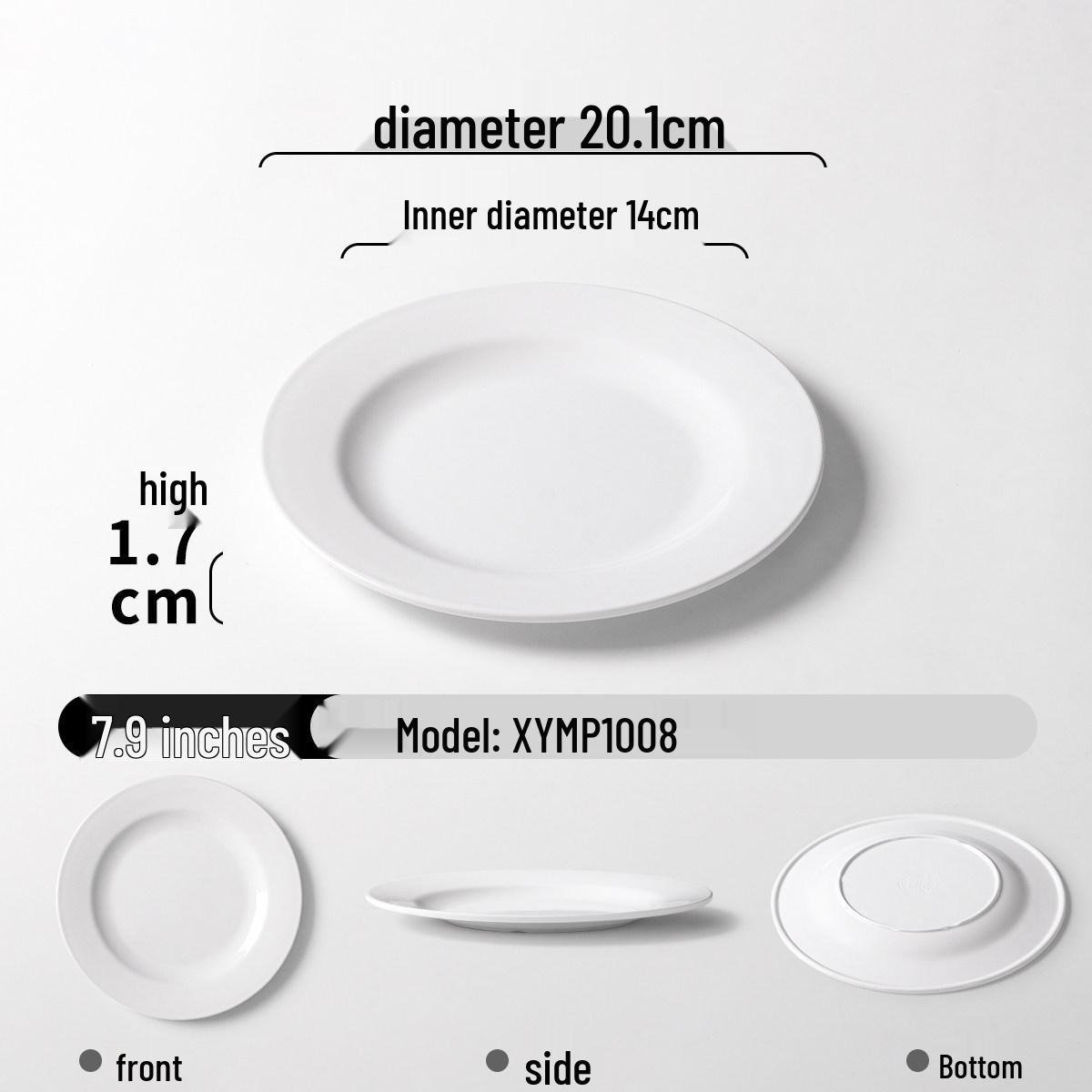 Xiangyuanmei White Melamine Round Tableware Plate for Buffet and Hot Pot Display