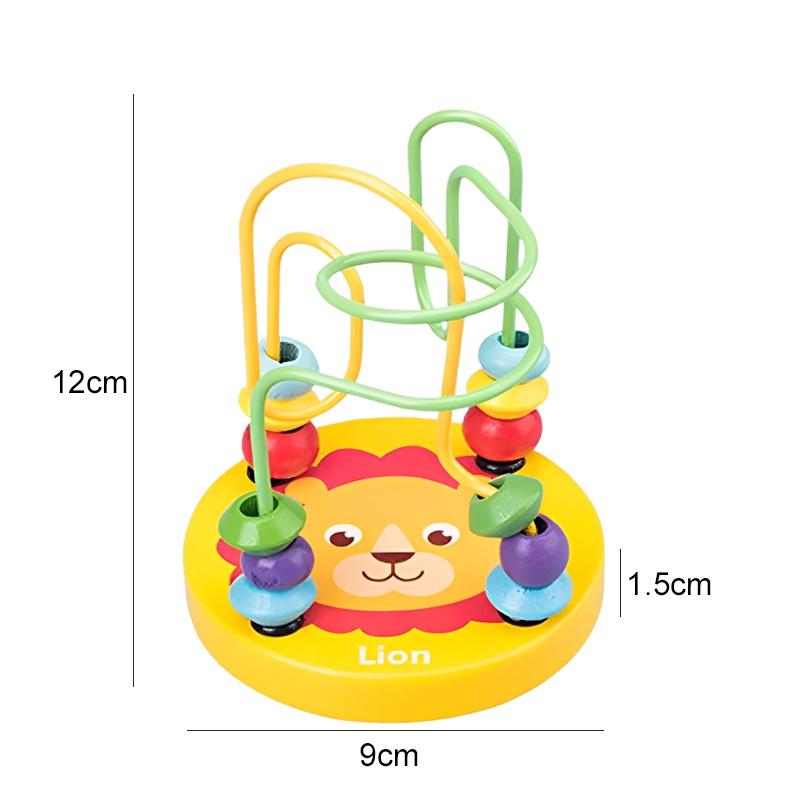 Children Wooden Toys Clock Rainbow Tower Caterpillar Around Beads Shape Matching Kids Montessori Early Education Toy TMZ