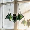 Creative Holiday Home Hanging Decor Halloween Pendant, Colorful Sun Catcher for Wall Window Decoration, Stained Glass Style Art Ornament And