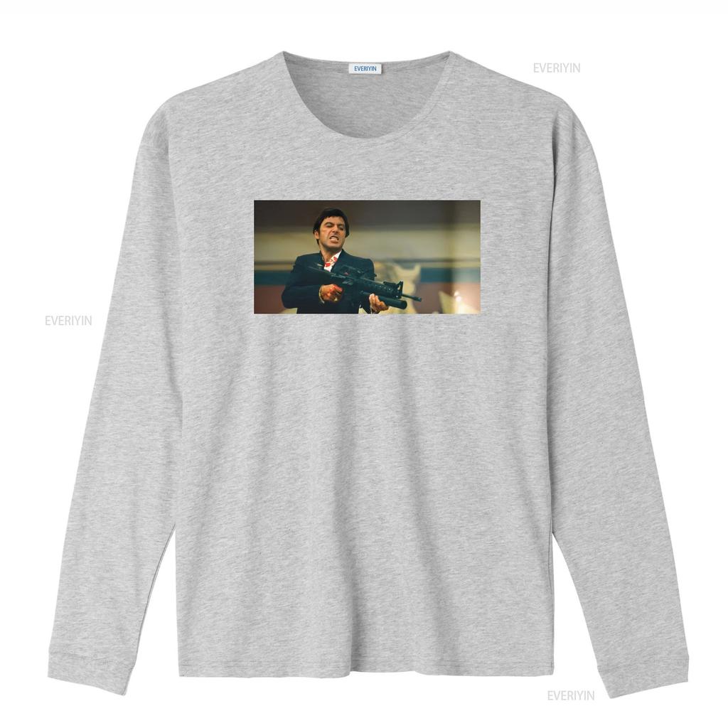 Tony Montana Say Hello To My Little Friend Movie T Shirt Scarface 1983 Vintage Washed Versatile Homme Designer Clothes Fashion