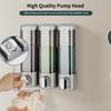 Gel Dispenser Wall Mounted Shampoo Soap Shower Dispensers Manual Abs Hotel Bathroom Soap Dispenser Chrome Bathroom Accessories
