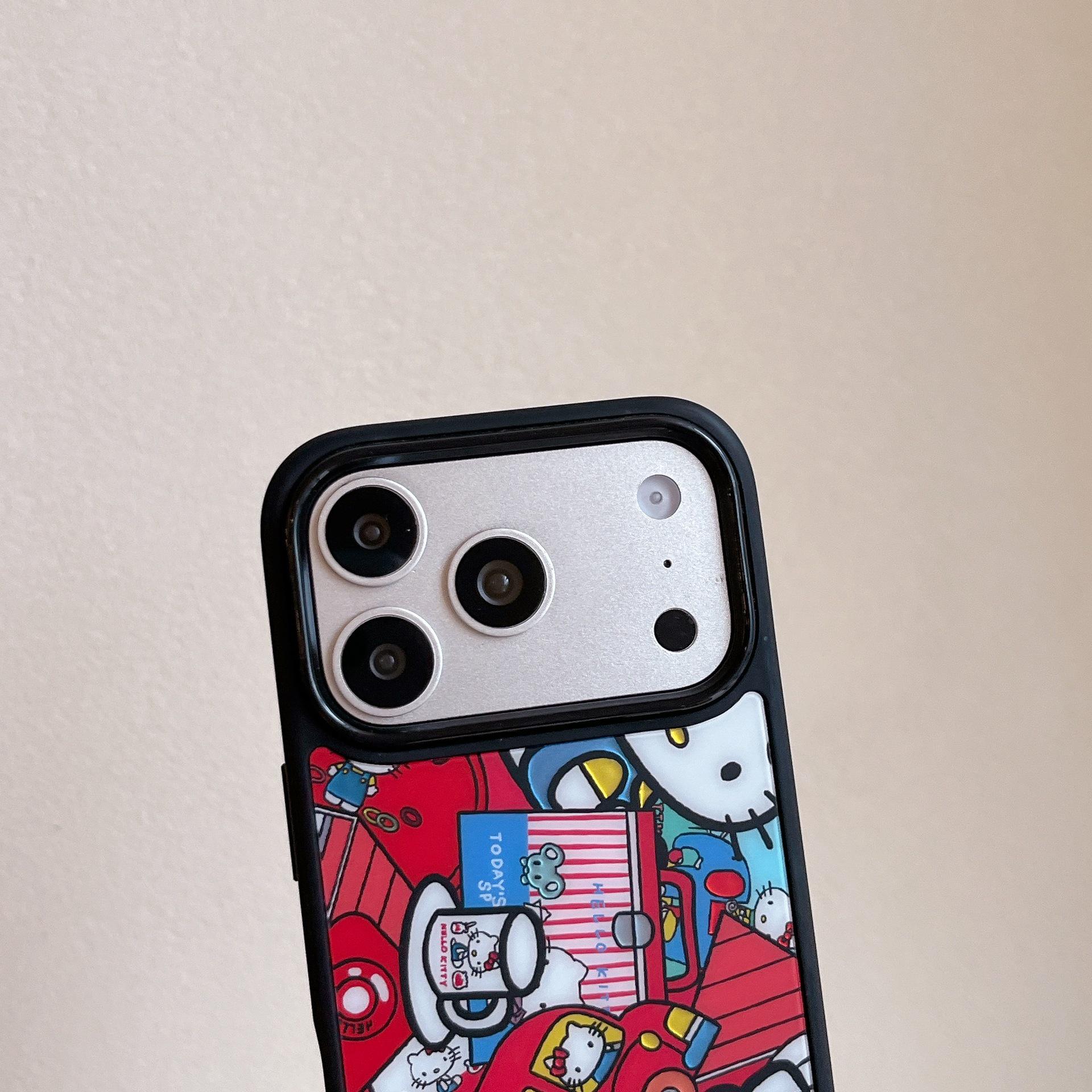 

High-Grade Cartoon Bus Kitten Gold-Plated Buttons for Apple Devices UV Transfer Printing чёрный