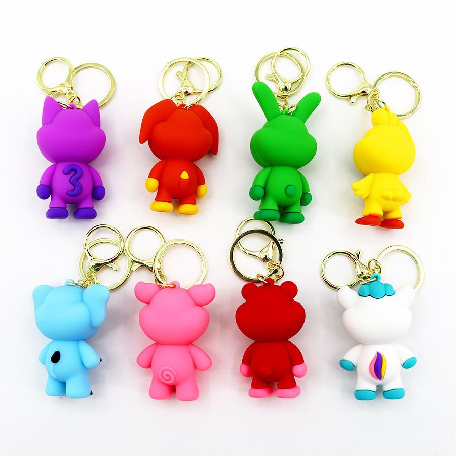 Smilingcritters Bobi Game Time 3 Cute Animal Keychain Big Mouth Monster Pendant Purple