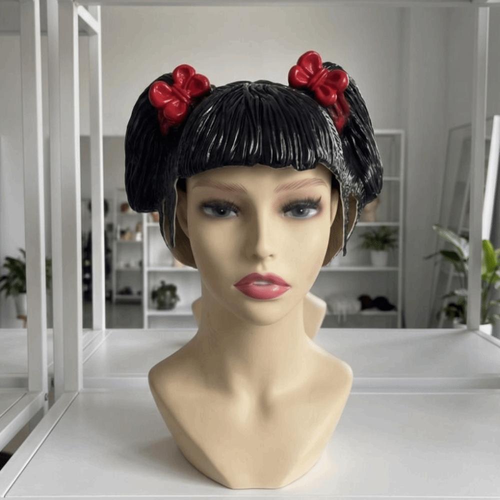 Short Bob Cosplay Wig Realistic Bob Hair Wig Fashion Accessory Overhead Masks Makeup Event