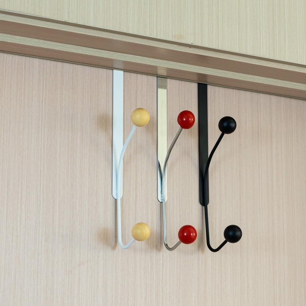 Iron Door Hook Storage Eavy-Duty Metal Hooks Bedroom Kitchen Bathroom Storage