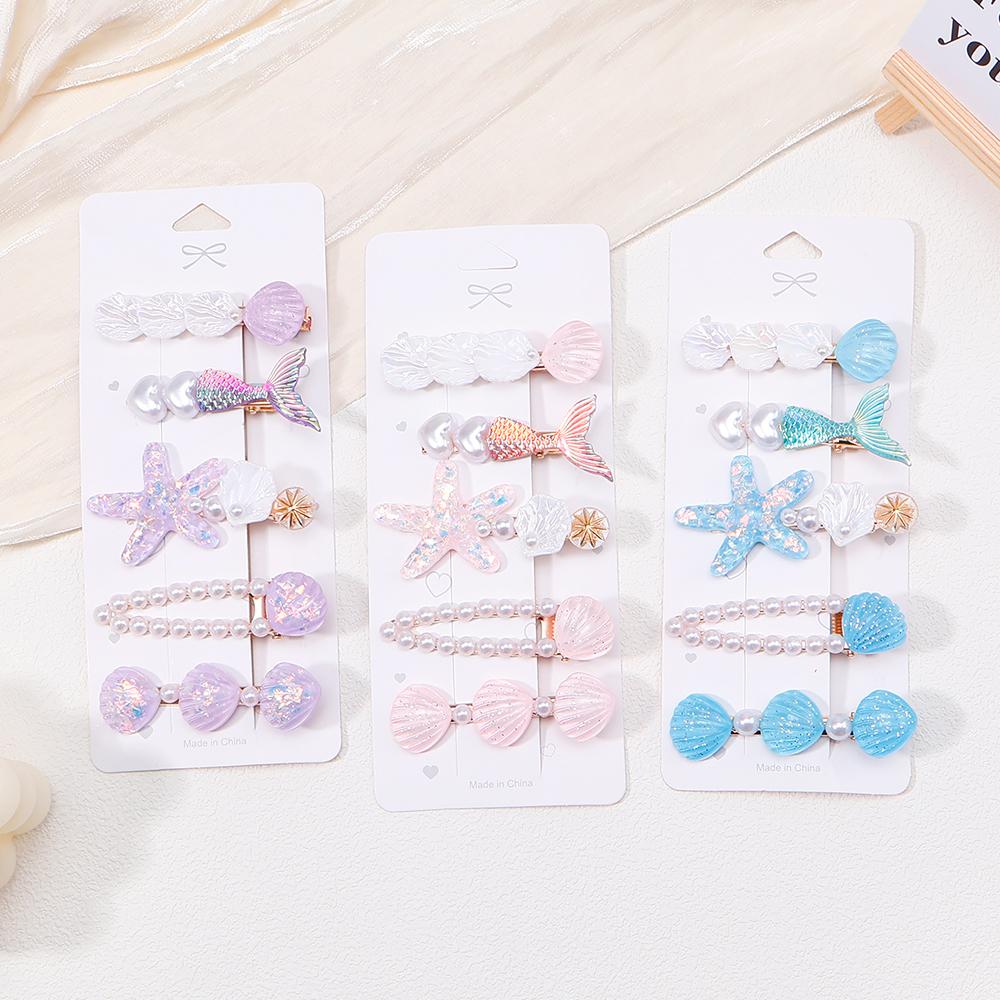 5-Piece Set New Women's Fashionable Hair Clip Accessories Simple Matching Hair Card Girls' Side Clip Gifts Headwear