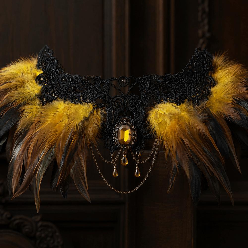 Fur Collar Hollow Lace Mesh Cape Elegant Festival Costume Cape Stage Performance