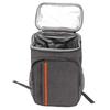 Thermal Insulated Food Delivery Backpack Oxford Cloth and PEVA 18L Grey Leakproof Cooler Backpack