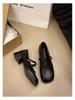 Mary Retro Leather Shoes 2025 New Spring and Autumn Skirt French Single Shoes Square Head Light Mouth Rare Shoes Light Temperament
