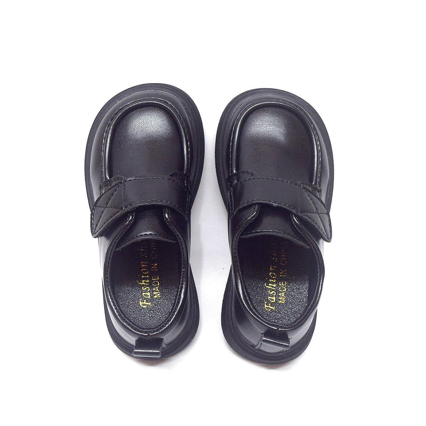 

Children s Black Leather Dress Shoes - Soft Sole for Boys and Girls Size 24-29 / Set of 6 Pairs