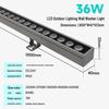 Wasserdichte 36W LED-Wandfluter-Linearleuchte für den Außenbereich