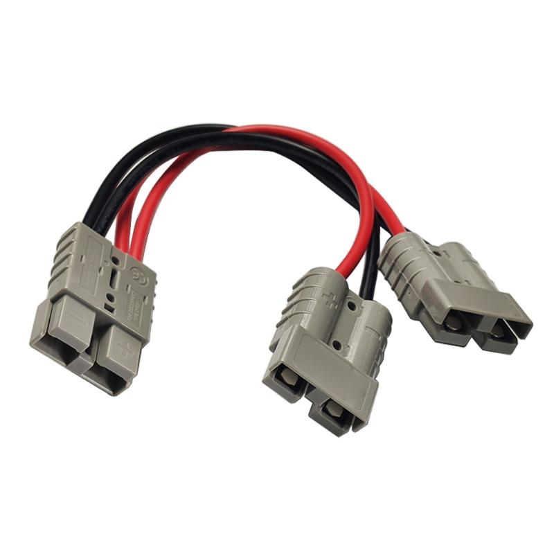 50A Wire Harness Plug Quick Connection Adapter Connector Fit for Solar Car Battery 10AWG Power Automotive Adapter Cable