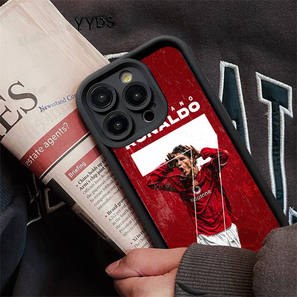 Kända Fotbollsspelare C-CR7 Silikon Telefonfodral för iPhone 17 Pro Max 16 15 14 13 12 11 Plus 17 Air