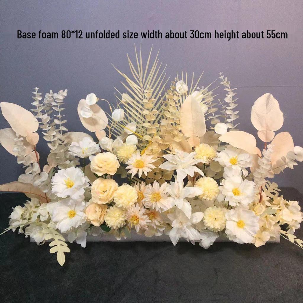 Großes Seidenblumen Hochzeitsgang & T-Bühnen Dekorationsset