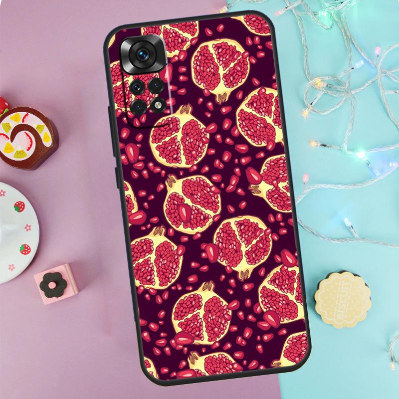 Tropical Pomegranate Pattern Case For Xiaomi Redmi Note 9 10 11 12 13 14 Pro 9S 10S 11S 12S Redmi 14C 10C 12C 13C Cover