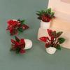 5pcs Mini 1:12 Dollhouse Miniature Plant Finished Flower  Outdoor Doll House Model Accessories