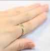 Handgeschnitzter Ring mit welligem Rand Jubiläumsring Braut Hochzeits-Verlobungsring Personalisierte Geschenkidee