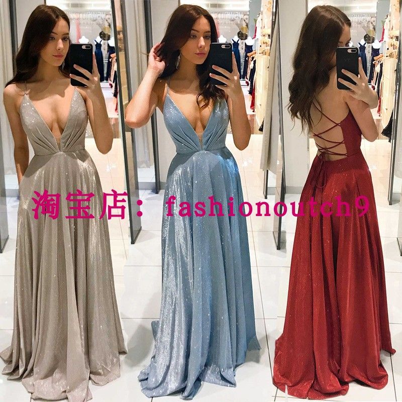 

2023 Suspender Backless Dress Slim Long Skirt Backless Dress Apricot L