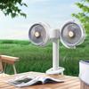 4 Speeds Double Headed Clamp Fan Can Be Clamped Night Light New Air Cooler