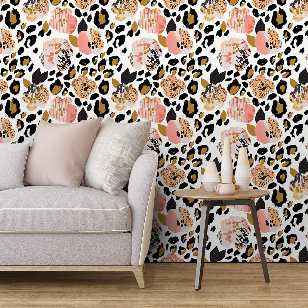 Tiger Texture Peel and Stick Wallpaper Vinyl Stripes Self Adhesive Wall Paper Removable Contact Paper for  Cabinets Drawers