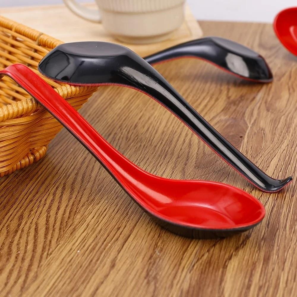 1/5/10pcs Heat-resistant Soup Spoon Drop-resistant Tablespoon Durable Ramen Spoon Kitchen Cutlery
